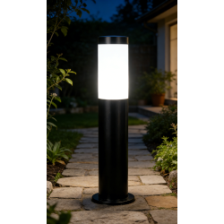 Słupek ogrodowy CUBE okrągły czarny E27 80cm LITE *